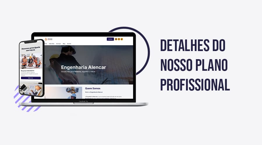 Detalhes do plano o que está incluso no seu site profissional